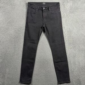 NEUW Denim Jeans Mens 34x32 Black Iggy Skinny Fit Stretch Casual
